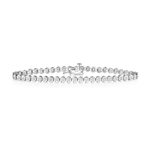 DIAMOND TENNIS BRACELET 9ct white gold 0.50ct